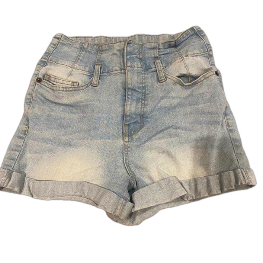 HIGHWAY Thick Waist Band High Waisted Blue Jean Shorts Size 5/6